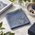 Nuvetrac™ Fieldnote Botanical Handkerchief – Minimal Nature Print Cotton-Blend Pocket Square